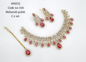 Cz Necklace 04552 - KRISHNA'S SWETA JEWELLERY