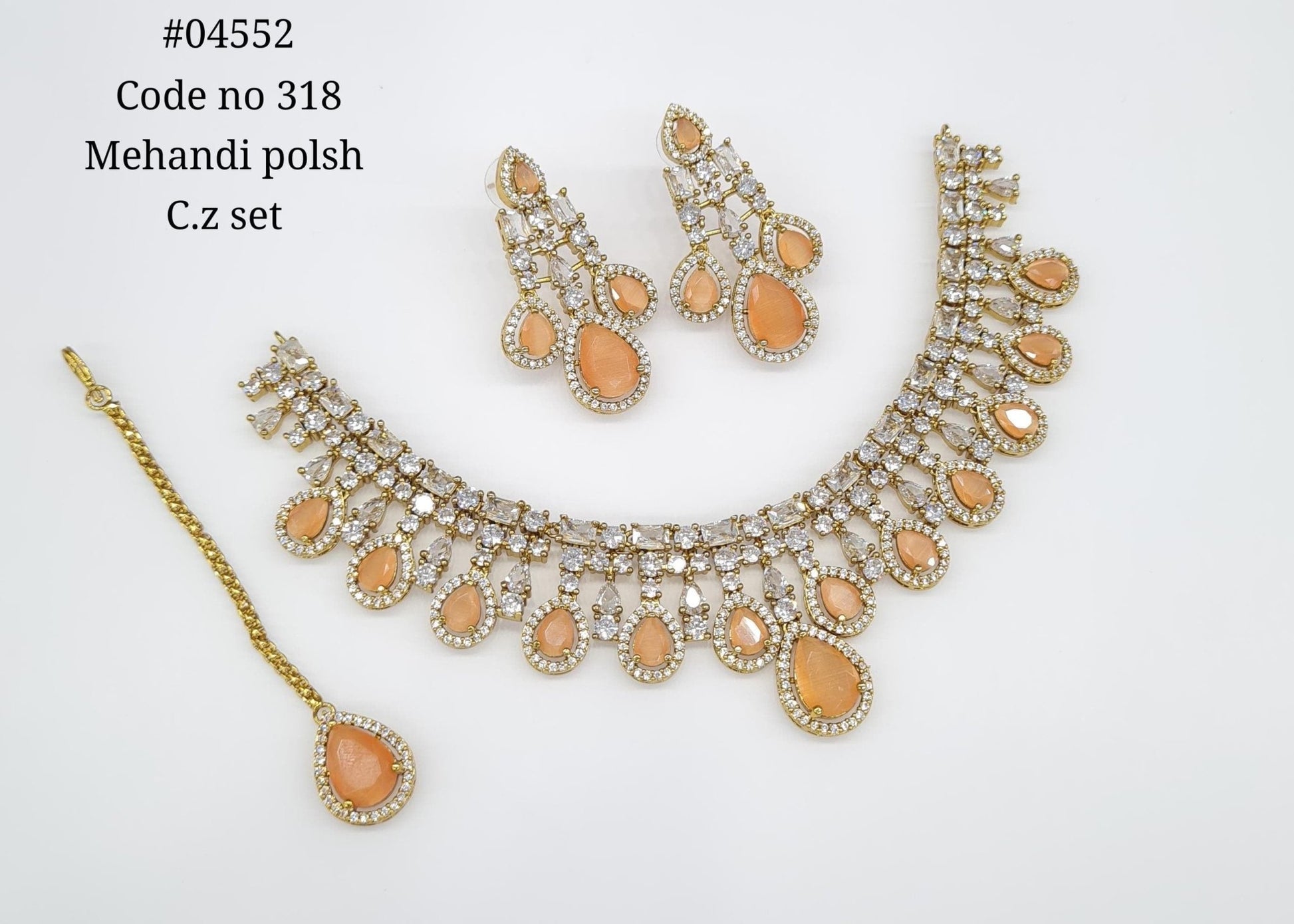 Cz Necklace 04552 - KRISHNA'S SWETA JEWELLERY