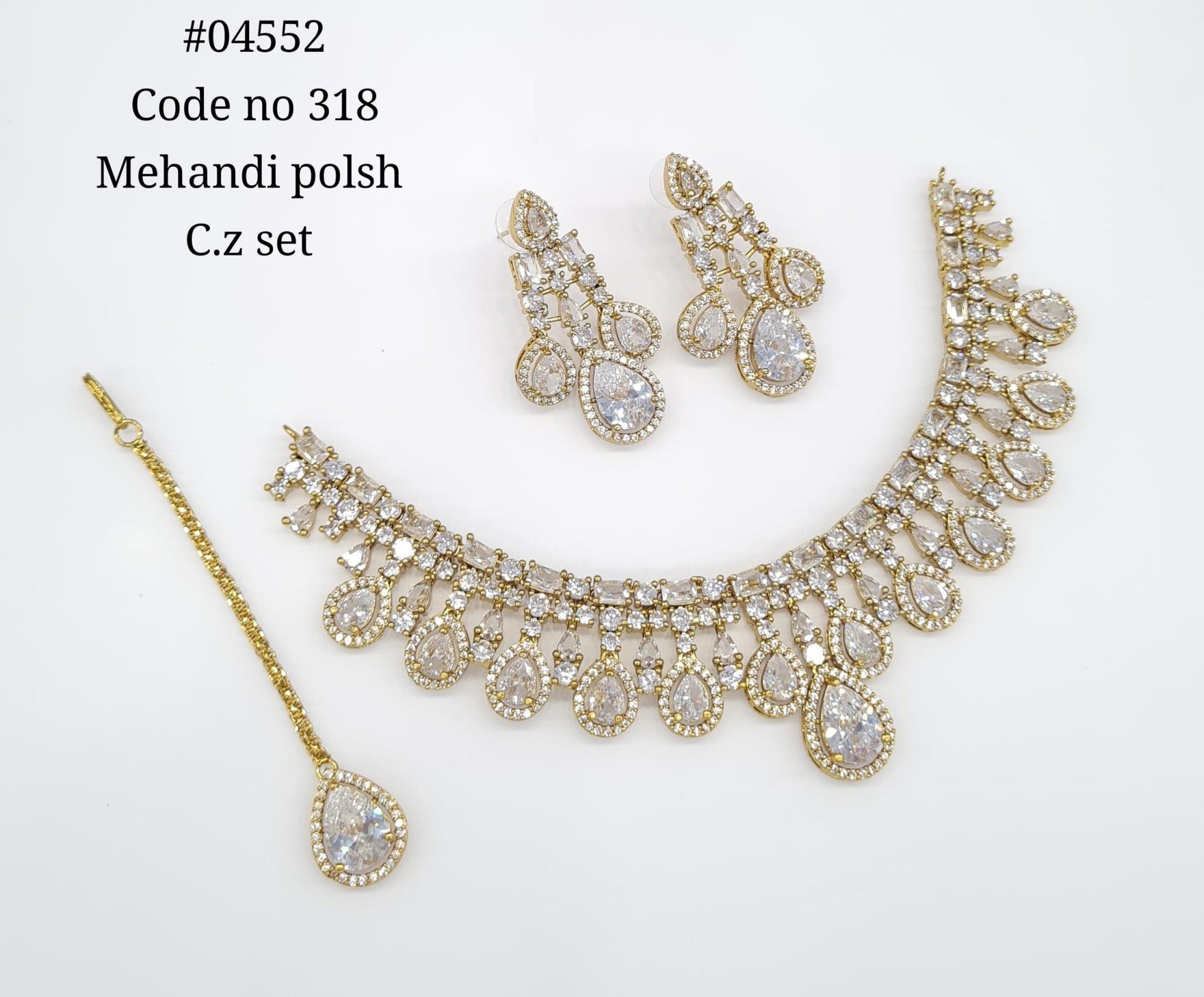 Cz Necklace 04552 - KRISHNA'S SWETA JEWELLERY