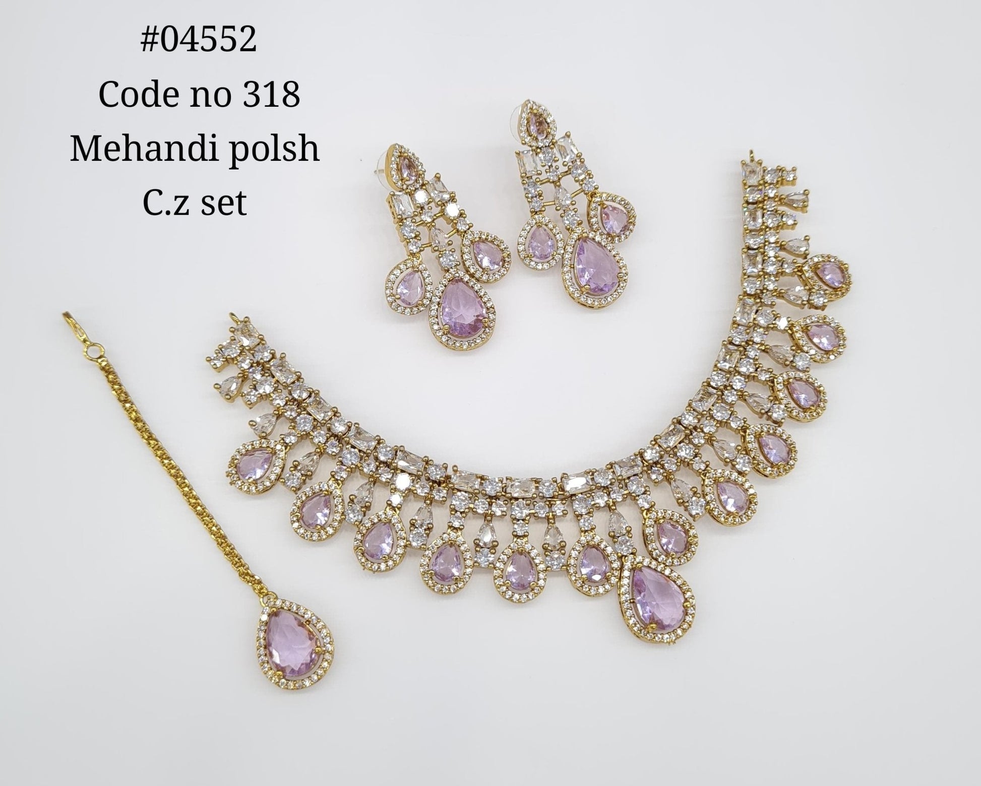 Cz Necklace 04552 - KRISHNA'S SWETA JEWELLERY