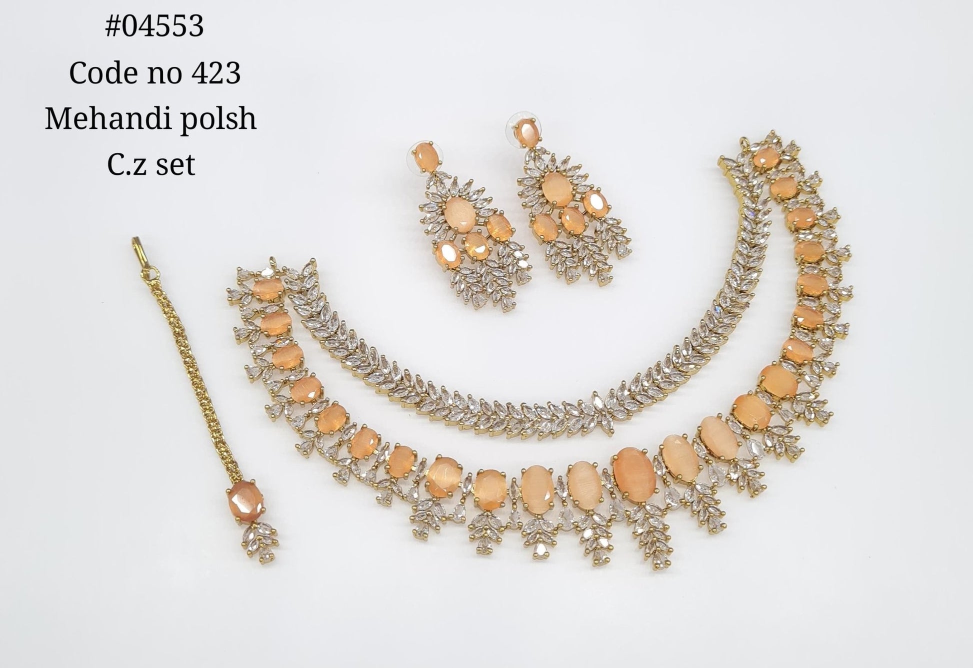 Cz Necklace 04553 - KRISHNA'S SWETA JEWELLERY
