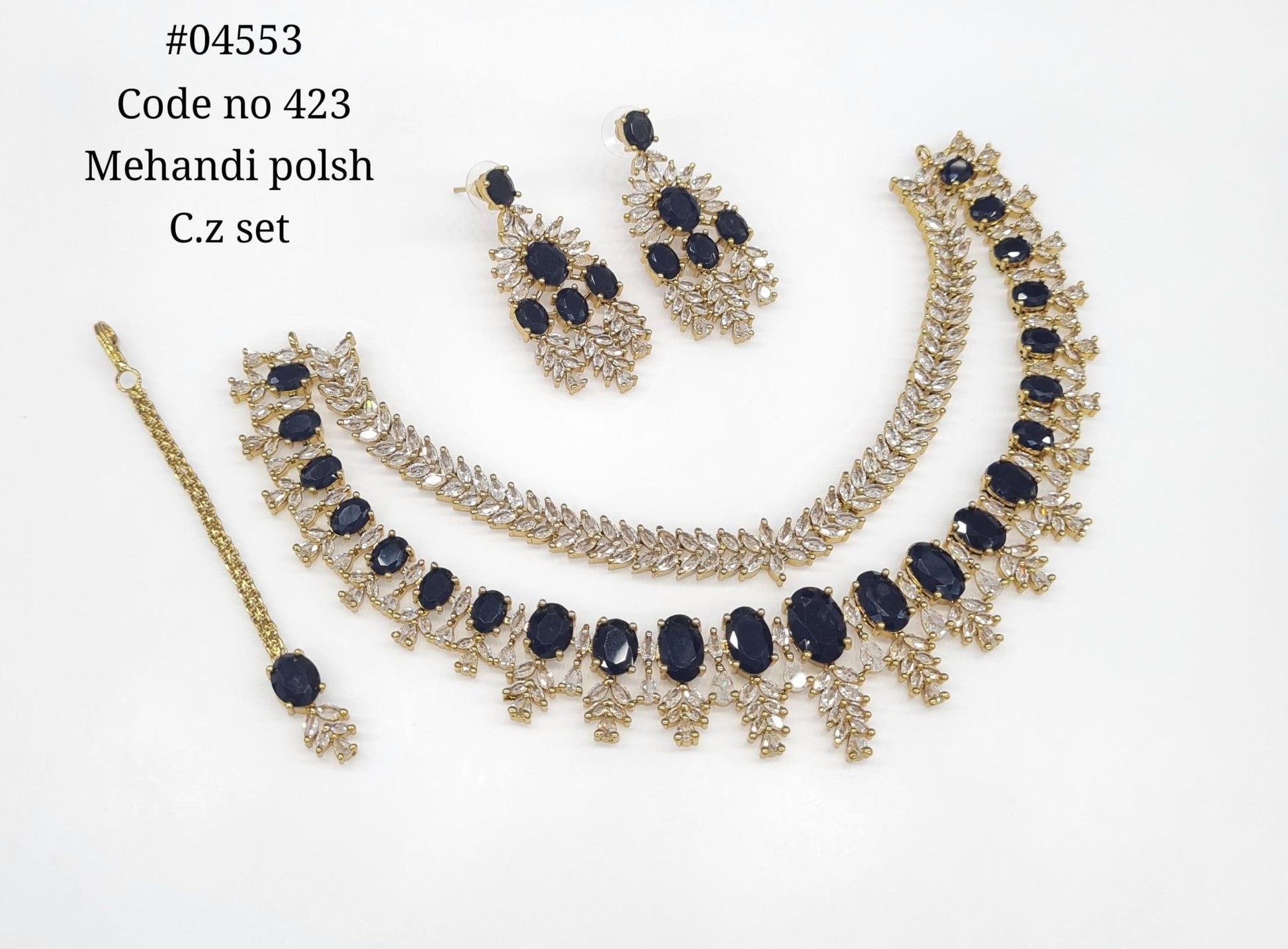 Cz Necklace 04553 - KRISHNA'S SWETA JEWELLERY