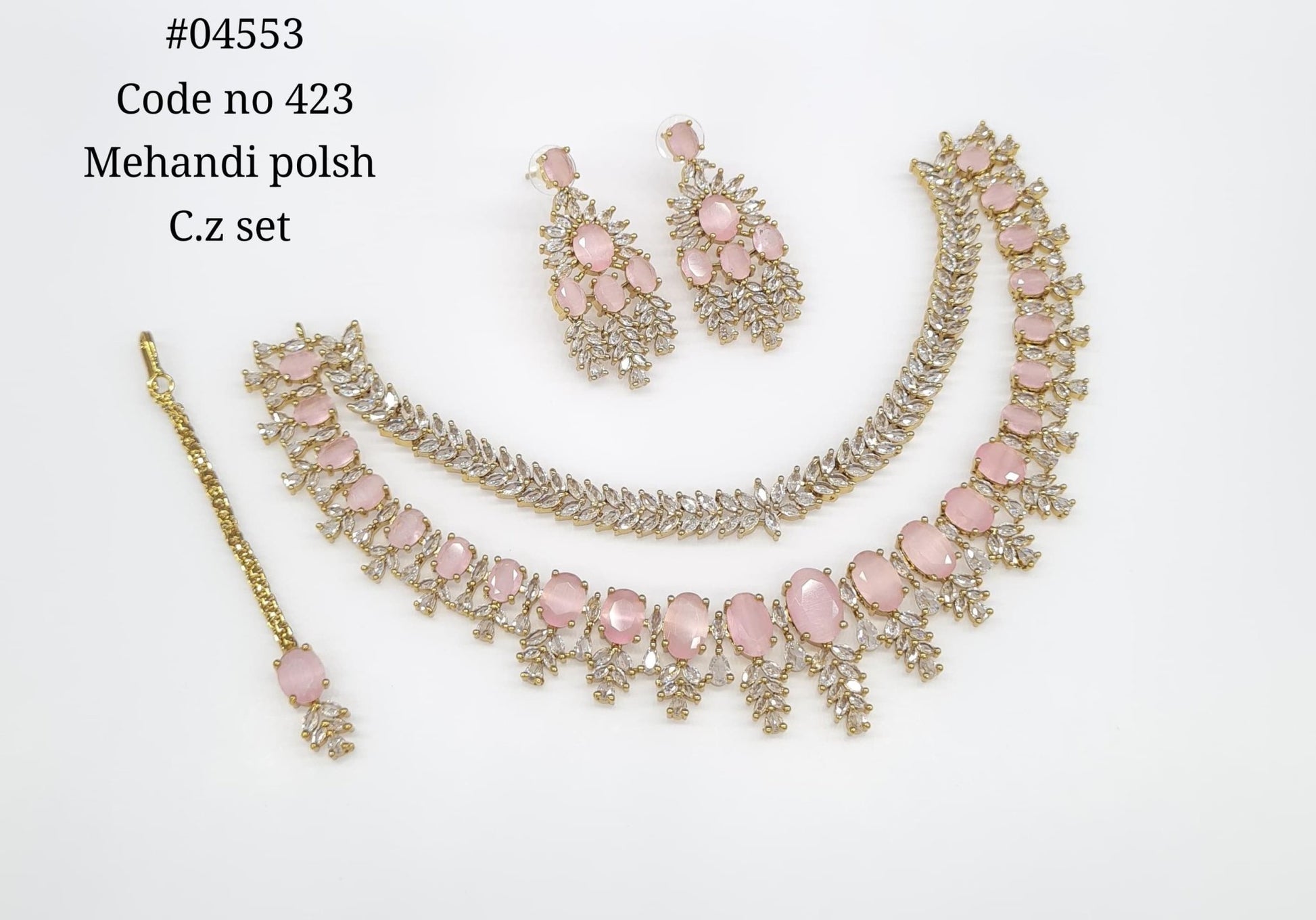 Cz Necklace 04553 - KRISHNA'S SWETA JEWELLERY
