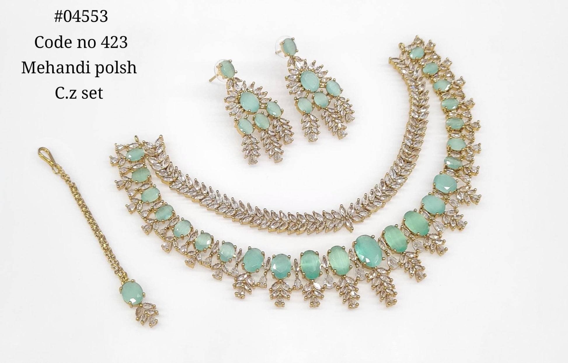 Cz Necklace 04553 - KRISHNA'S SWETA JEWELLERY