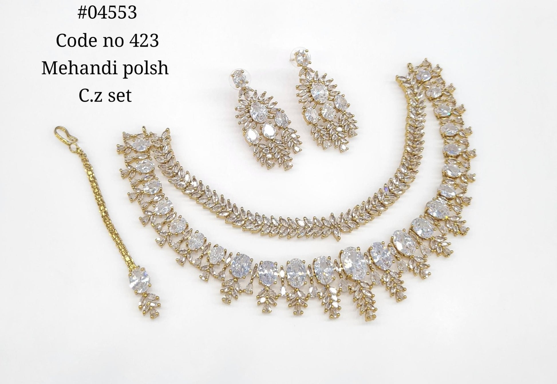 Cz Necklace 04553 - KRISHNA'S SWETA JEWELLERY