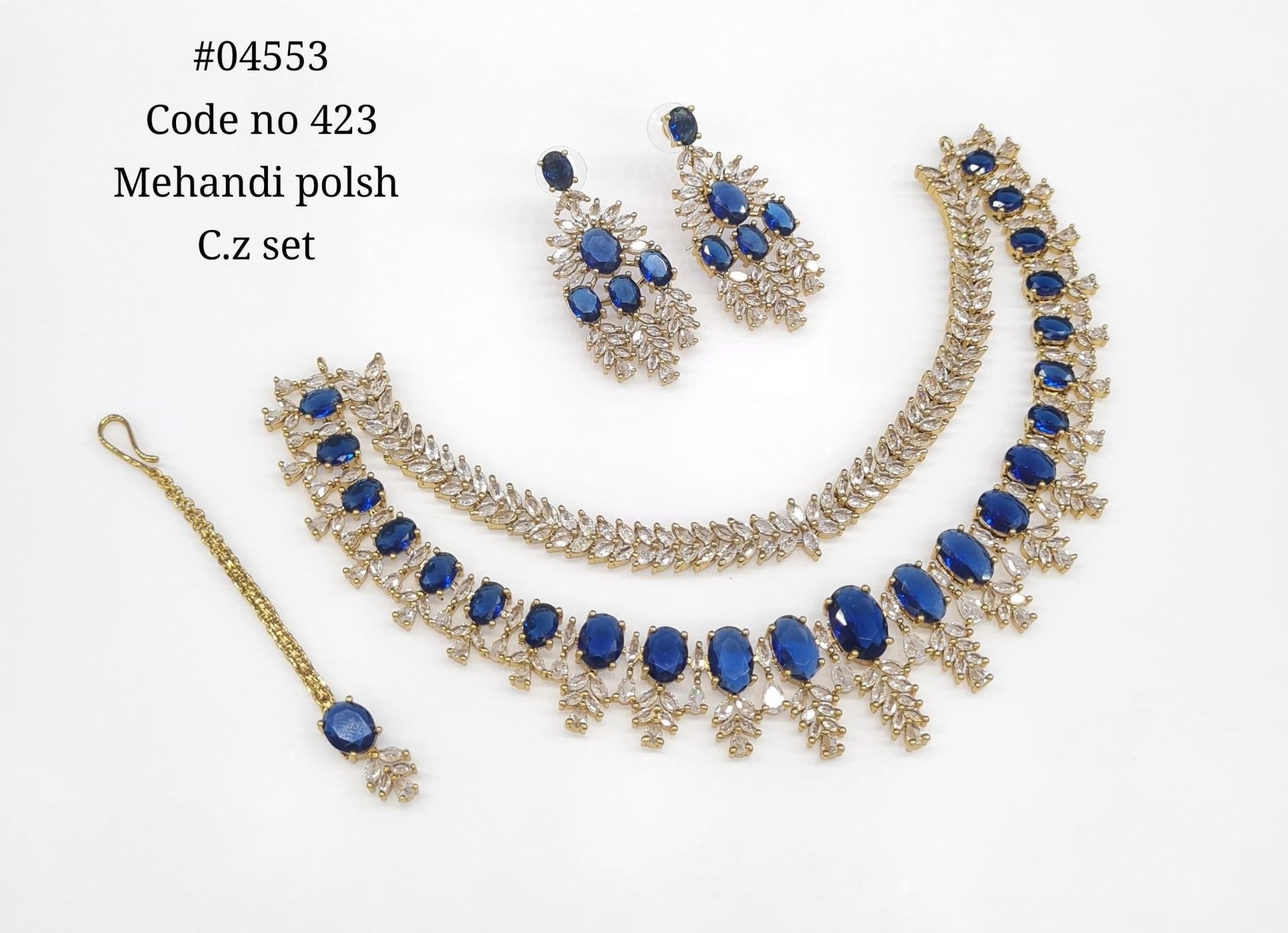 Cz Necklace 04553 - KRISHNA'S SWETA JEWELLERY