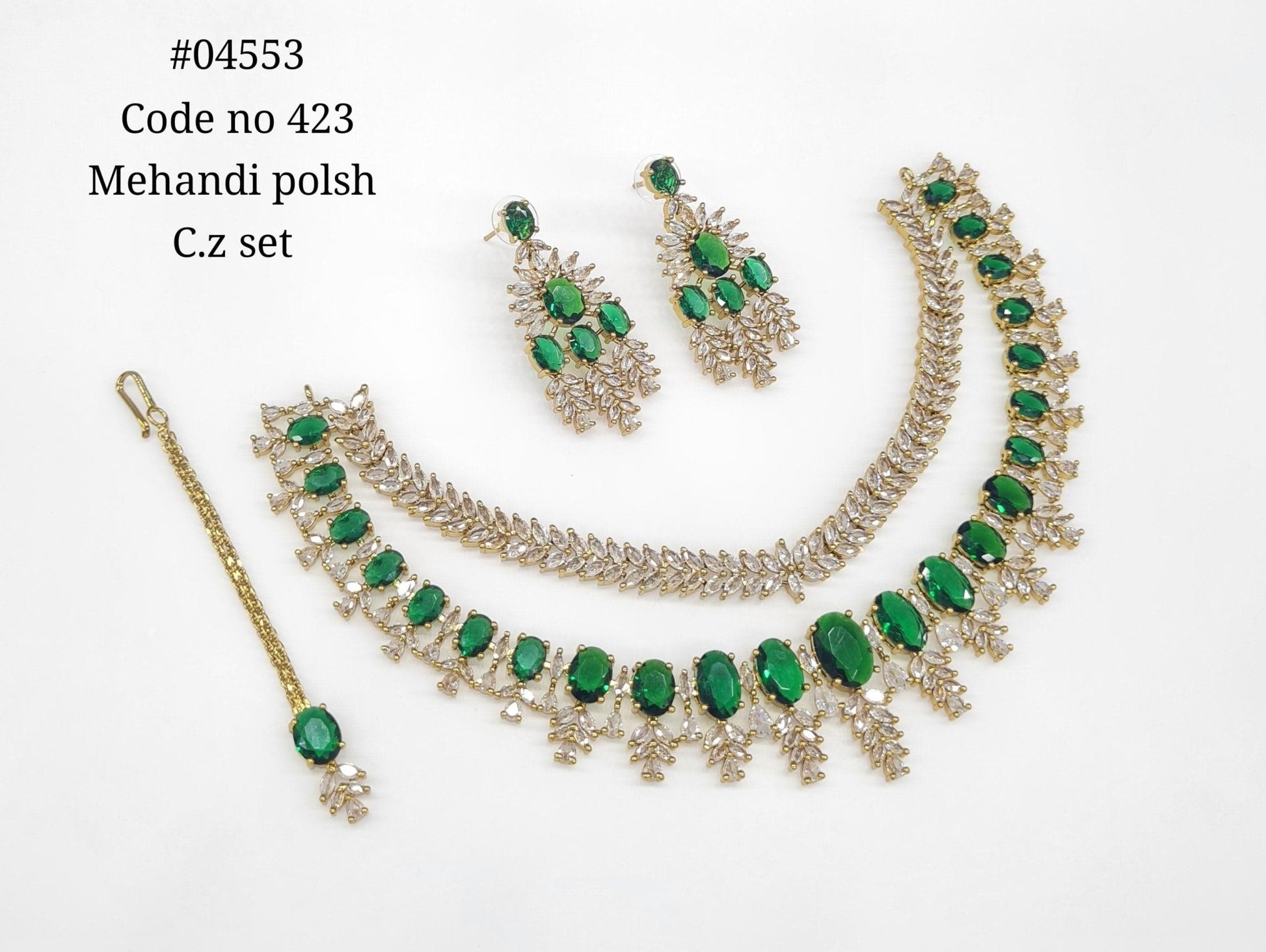 Cz Necklace 04553 - KRISHNA'S SWETA JEWELLERY