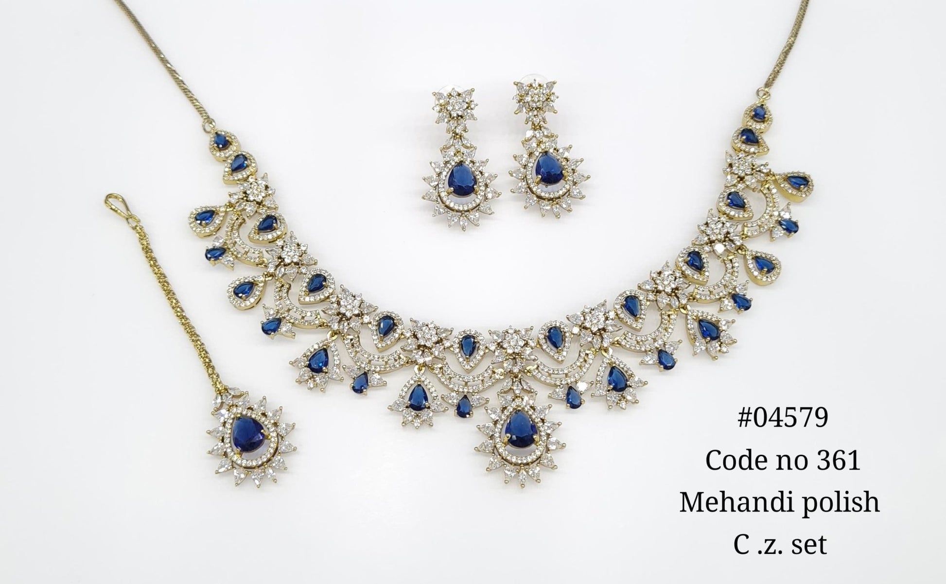 Cz Necklace 04579 - KRISHNA'S SWETA JEWELLERY
