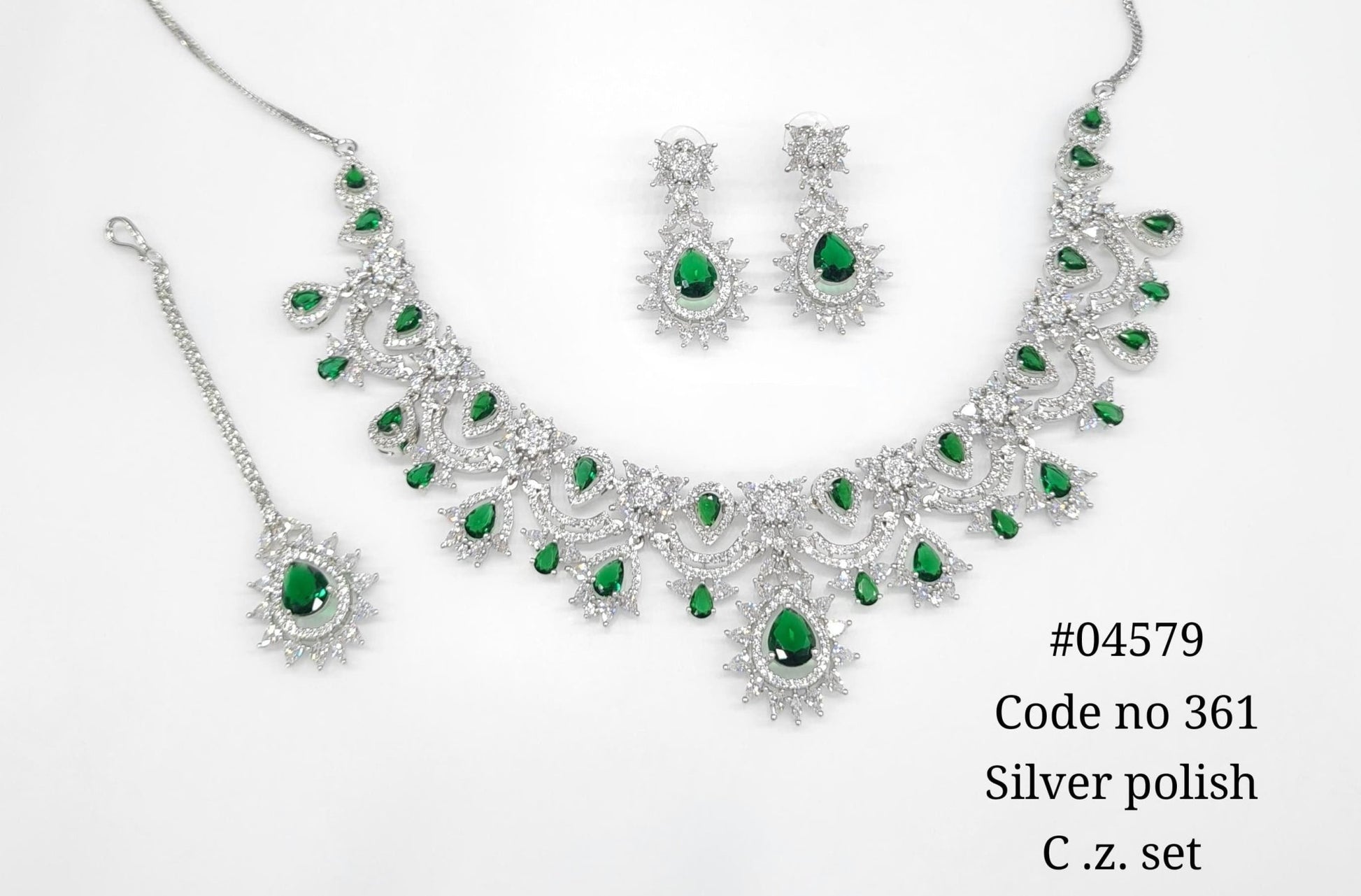 Cz Necklace 04579 - KRISHNA'S SWETA JEWELLERY