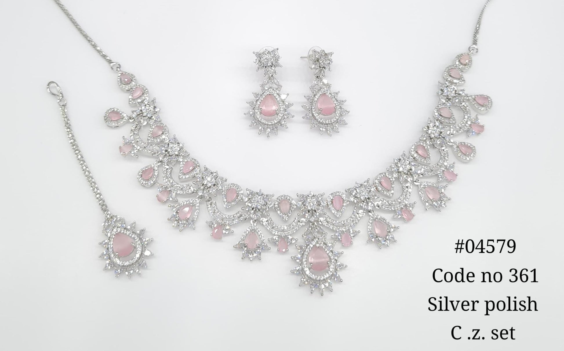 Cz Necklace 04579 - KRISHNA'S SWETA JEWELLERY