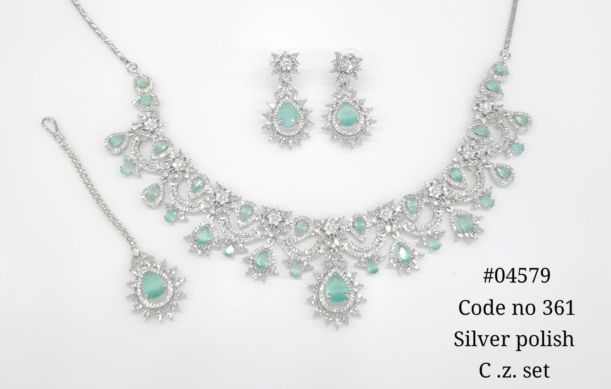 Cz Necklace 04579 - KRISHNA'S SWETA JEWELLERY