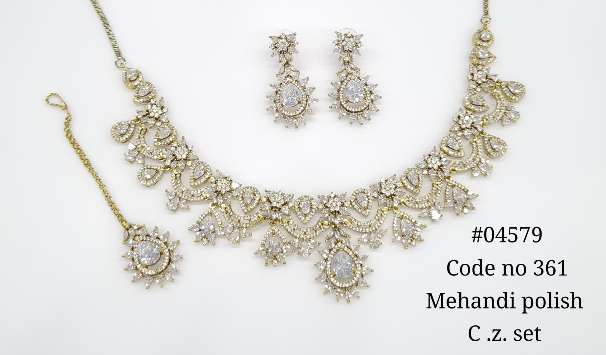 Cz Necklace 04579 - KRISHNA'S SWETA JEWELLERY
