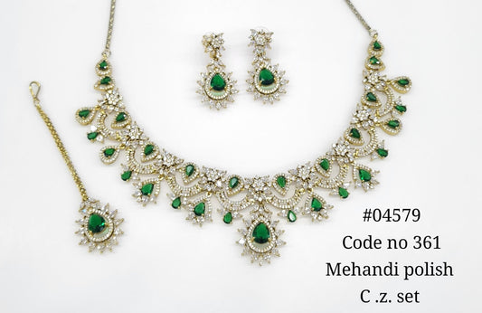 Cz Necklace 04579 - KRISHNA'S SWETA JEWELLERY