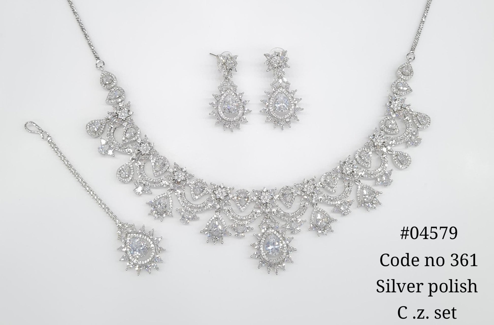 Cz Necklace 04579 - KRISHNA'S SWETA JEWELLERY