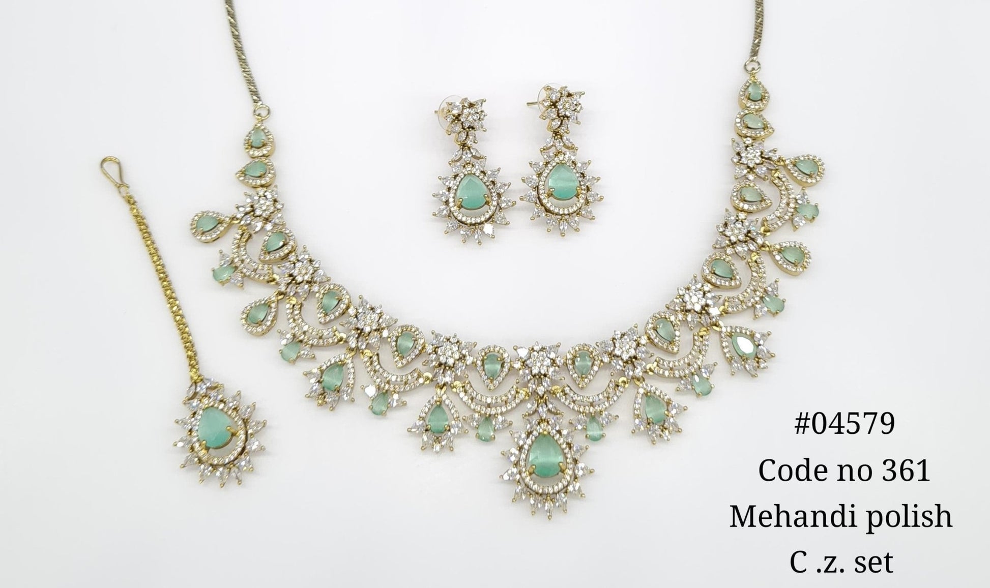 Cz Necklace 04579 - KRISHNA'S SWETA JEWELLERY