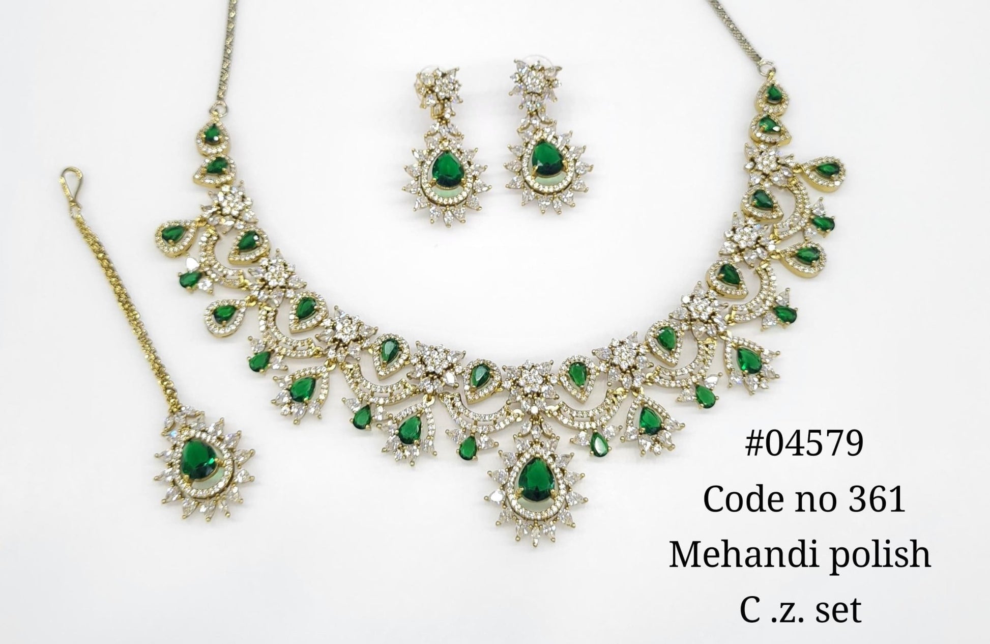 Cz Necklace 04579 - KRISHNA'S SWETA JEWELLERY