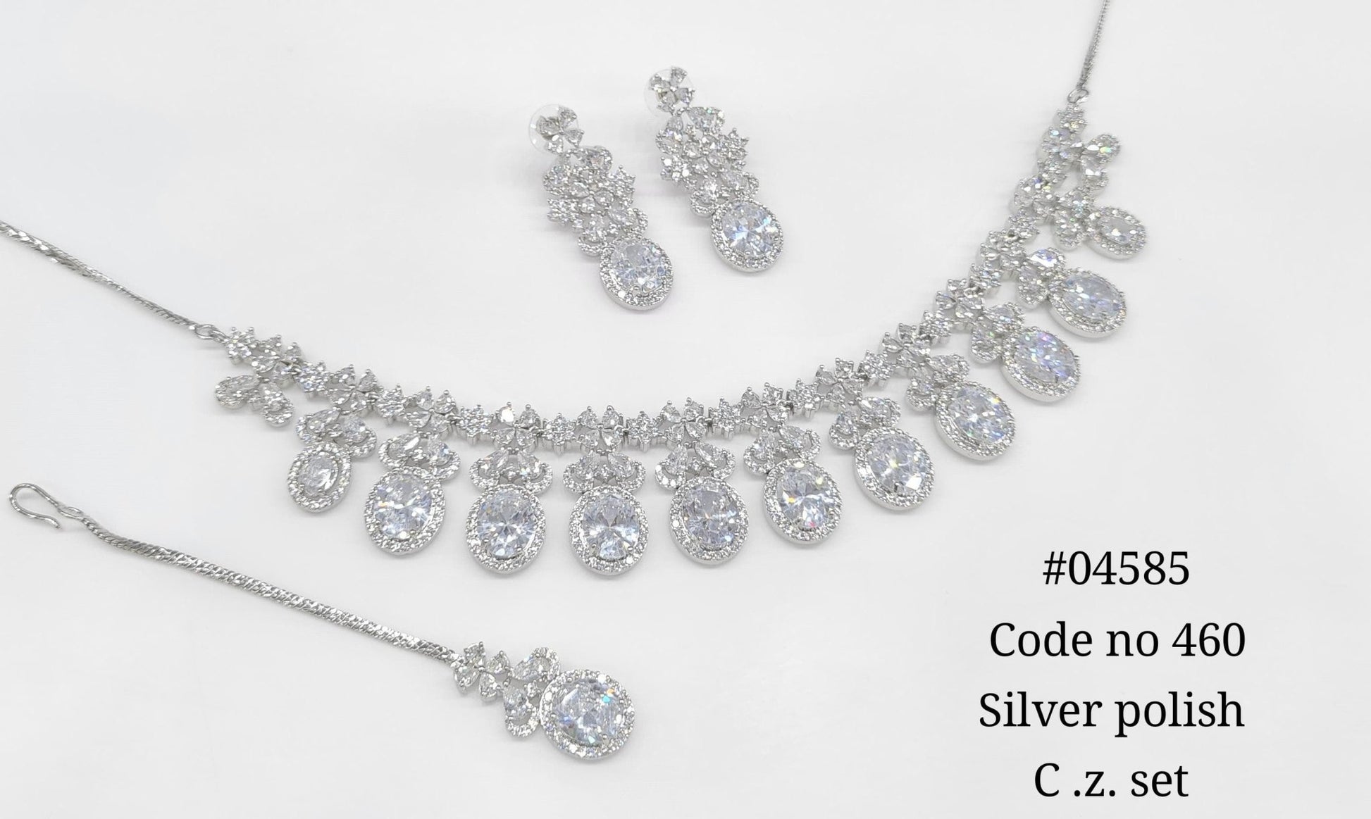 Cz Necklace 04585 - KRISHNA'S SWETA JEWELLERY