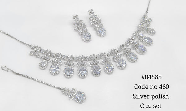 Cz Necklace 04585 - KRISHNA'S SWETA JEWELLERY