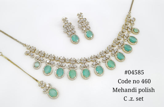Cz Necklace 04585 - KRISHNA'S SWETA JEWELLERY