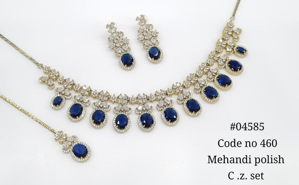 Cz Necklace 04585 - KRISHNA'S SWETA JEWELLERY