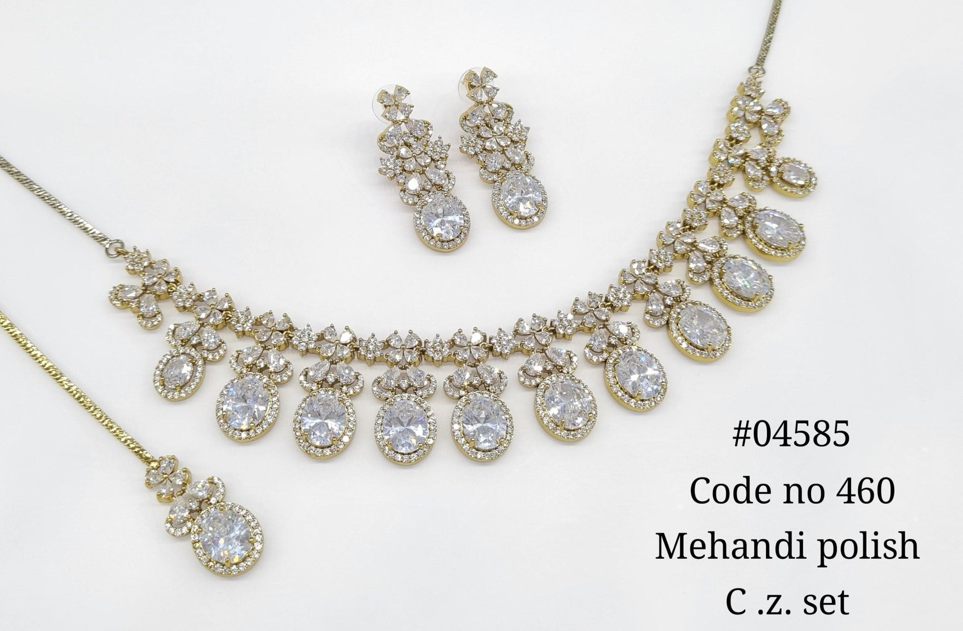 Cz Necklace 04585 - KRISHNA'S SWETA JEWELLERY