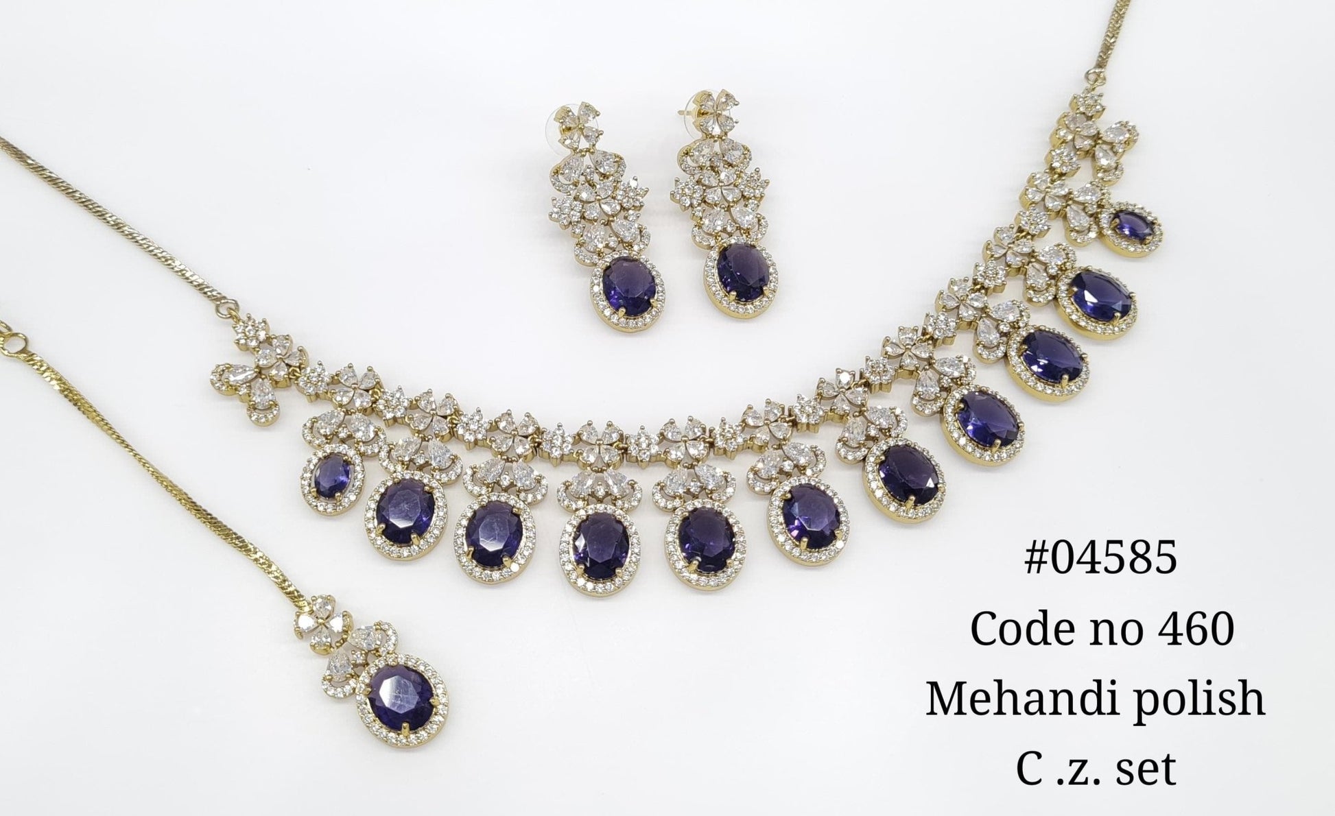 Cz Necklace 04585 - KRISHNA'S SWETA JEWELLERY