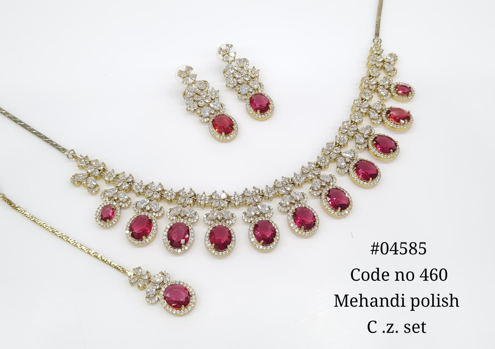 Cz Necklace 04585 - KRISHNA'S SWETA JEWELLERY