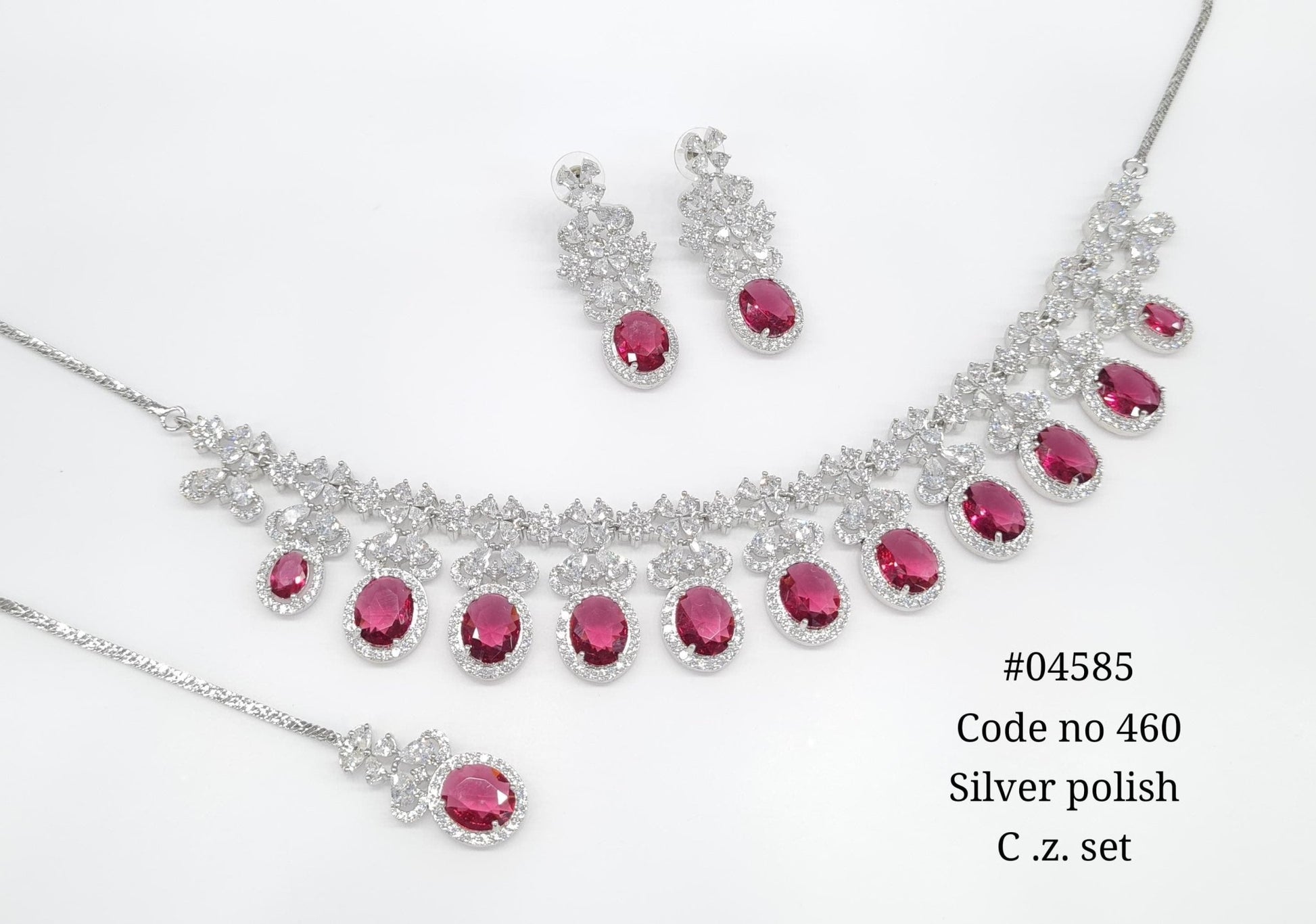 Cz Necklace 04585 - KRISHNA'S SWETA JEWELLERY
