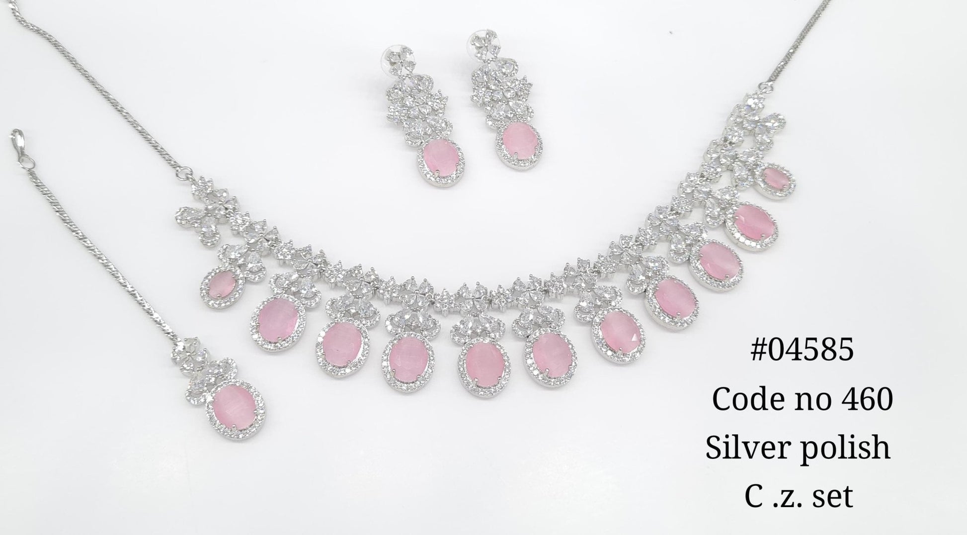 Cz Necklace 04585 - KRISHNA'S SWETA JEWELLERY