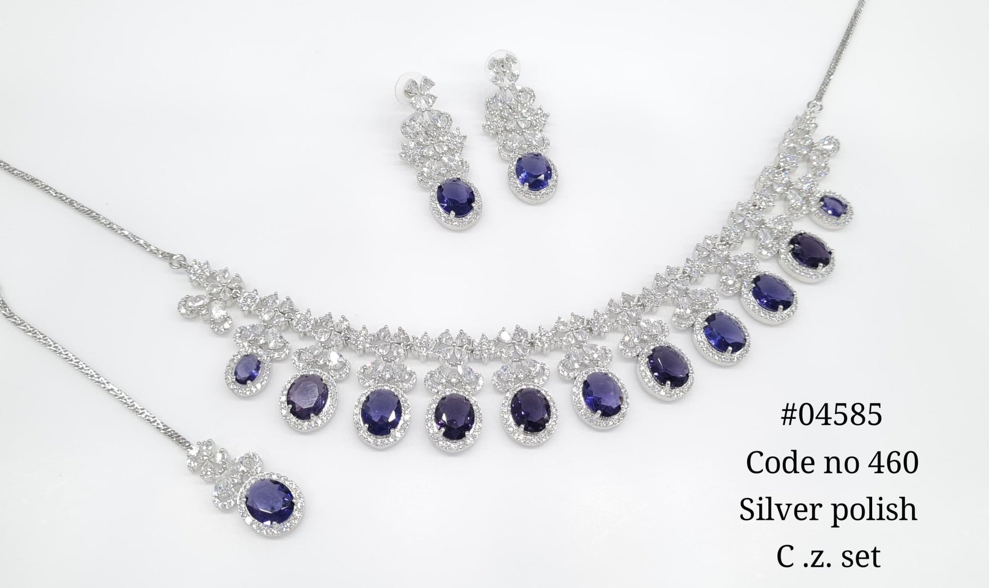 Cz Necklace 04585 - KRISHNA'S SWETA JEWELLERY