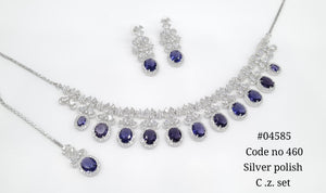 Cz Necklace 04585 - KRISHNA'S SWETA JEWELLERY