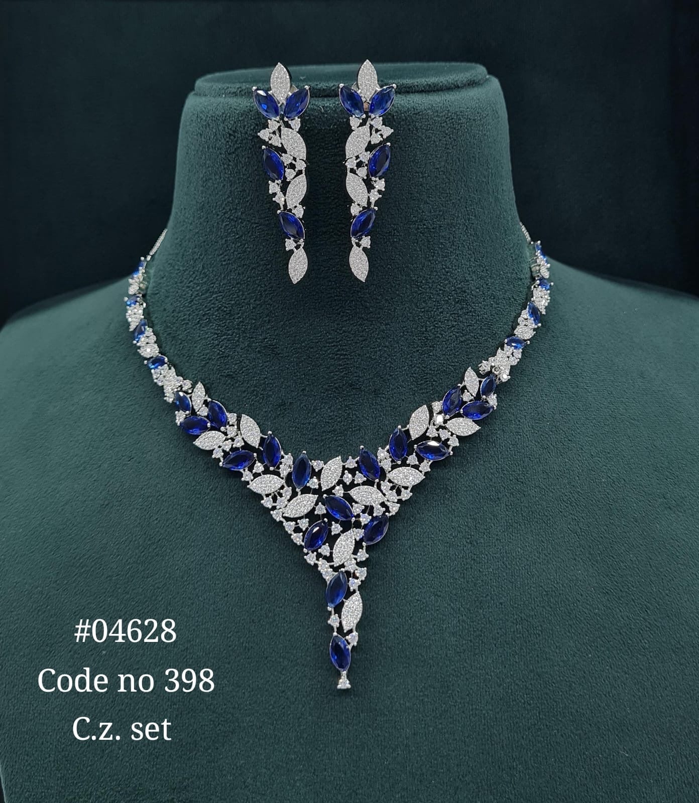 Cz Necklace 04628 - KRISHNA'S SWETA JEWELLERY