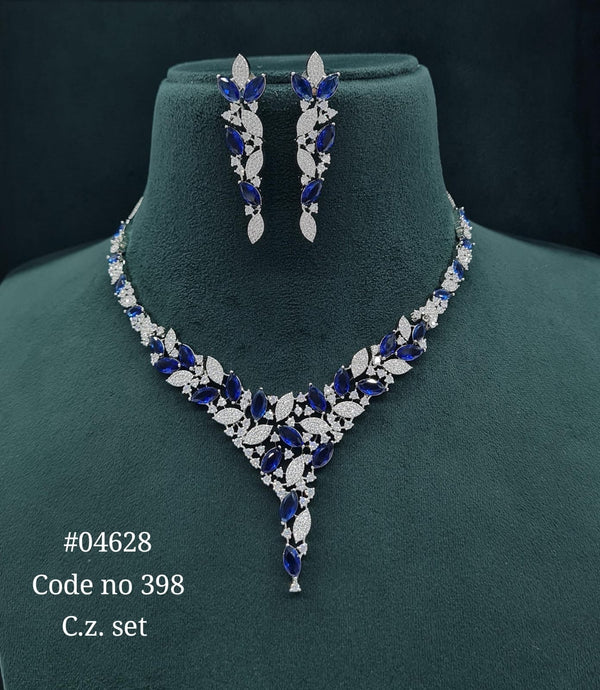 Cz Necklace 04628 - KRISHNA'S SWETA JEWELLERY