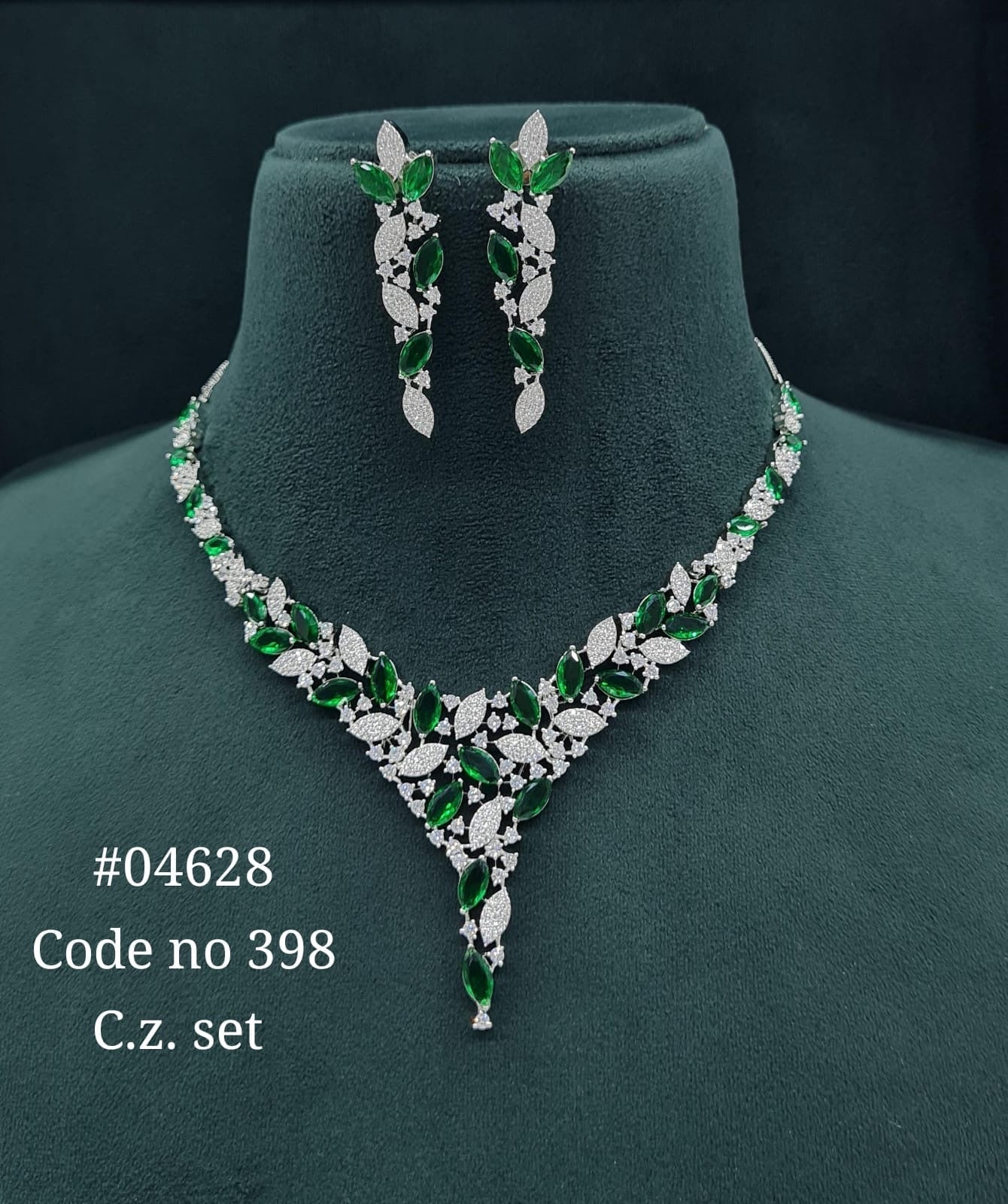 Cz Necklace 04628 - KRISHNA'S SWETA JEWELLERY