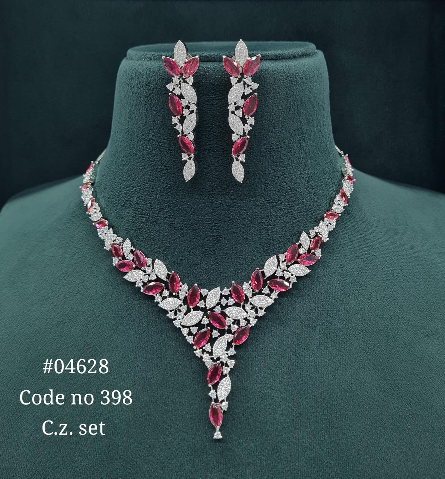 Cz Necklace 04628 - KRISHNA'S SWETA JEWELLERY