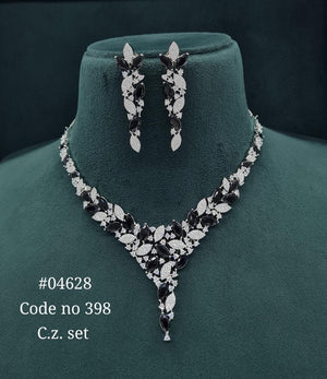 Cz Necklace 04628 - KRISHNA'S SWETA JEWELLERY