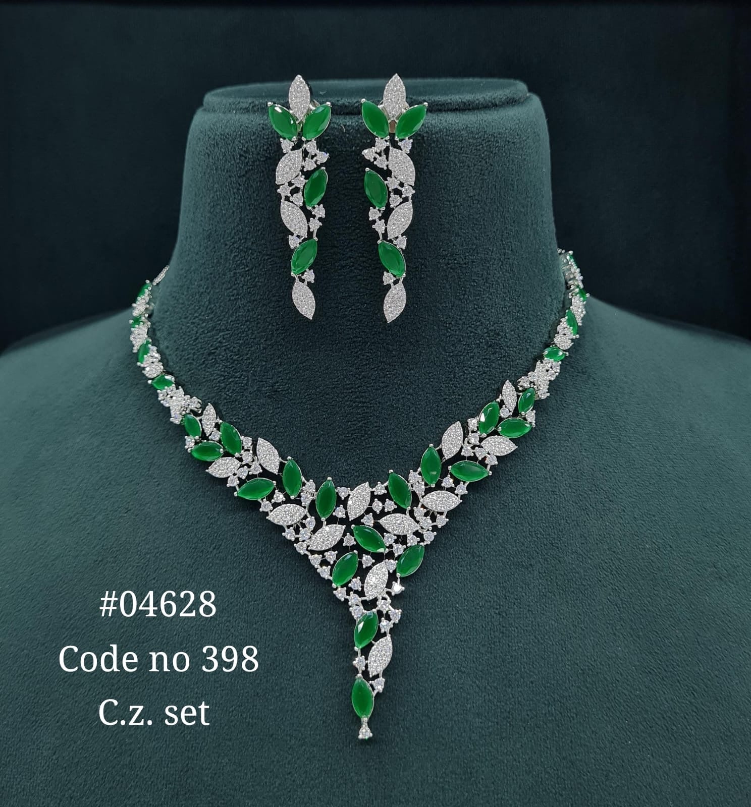 Cz Necklace 04628 - KRISHNA'S SWETA JEWELLERY