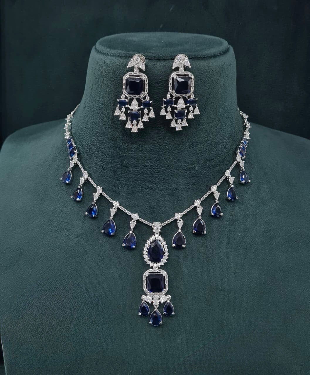 Cz Necklace 04840 - KRISHNA'S SWETA JEWELLERY