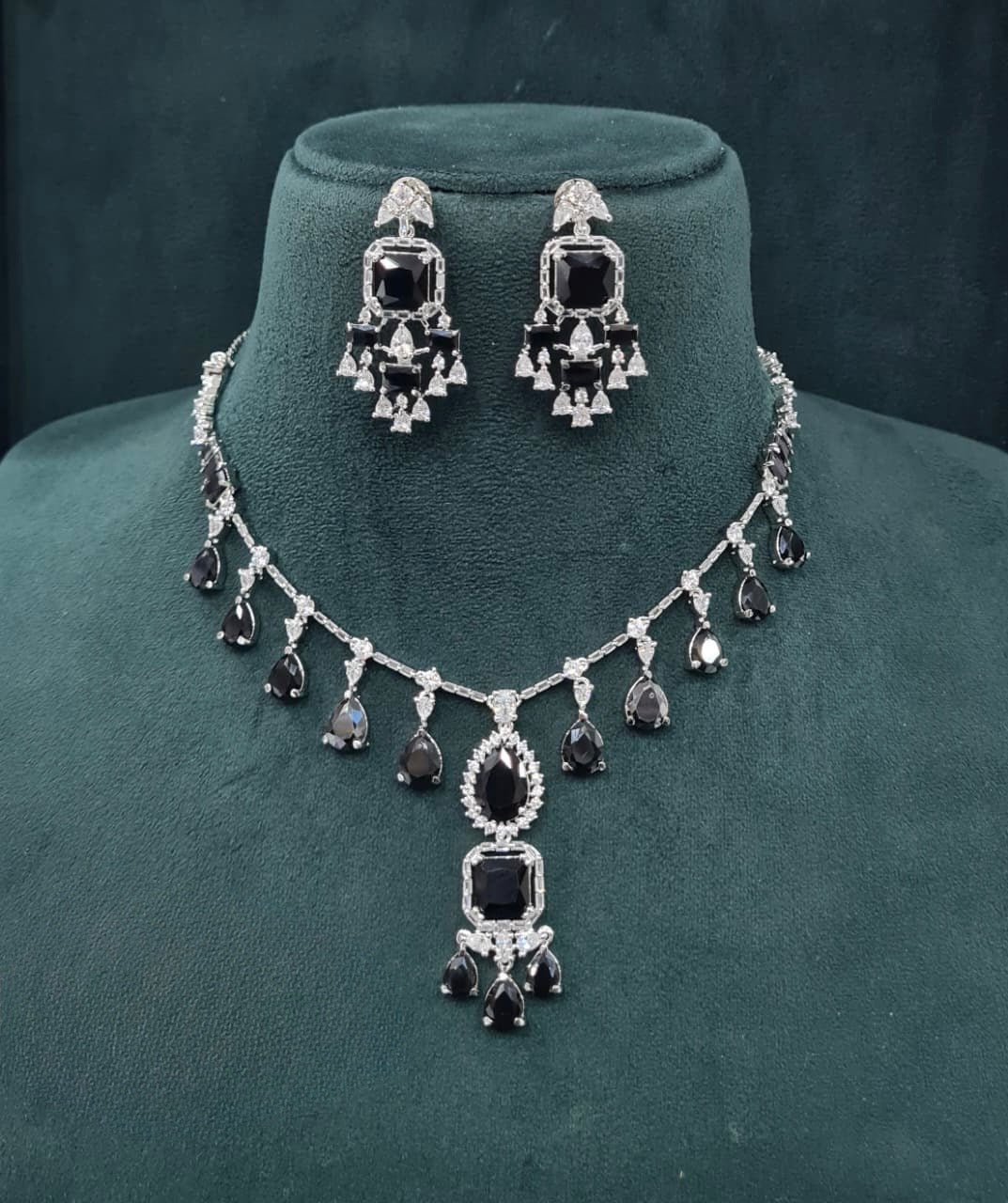 Cz Necklace 04840 - KRISHNA'S SWETA JEWELLERY