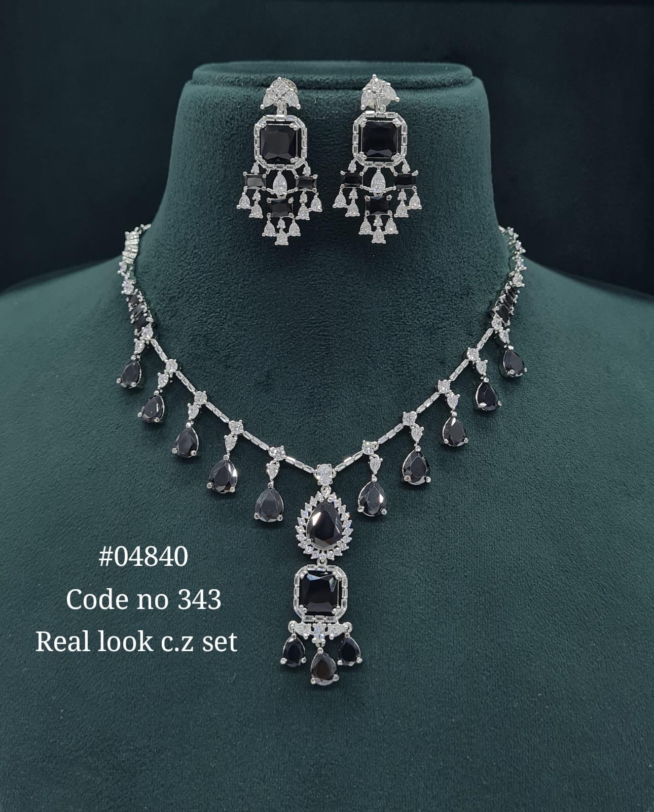 Cz Necklace 04840 - KRISHNA'S SWETA JEWELLERY