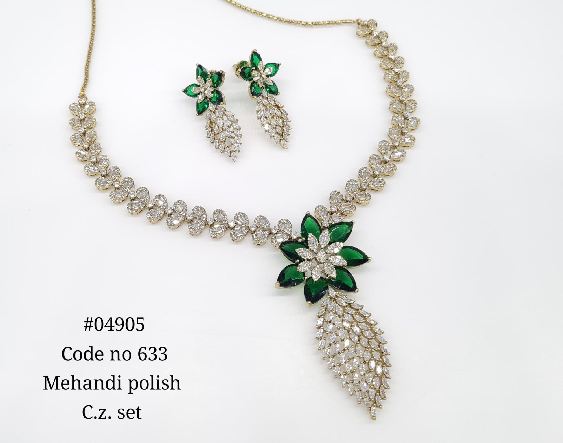 Cz Necklace 04905 - KRISHNA'S SWETA JEWELLERY