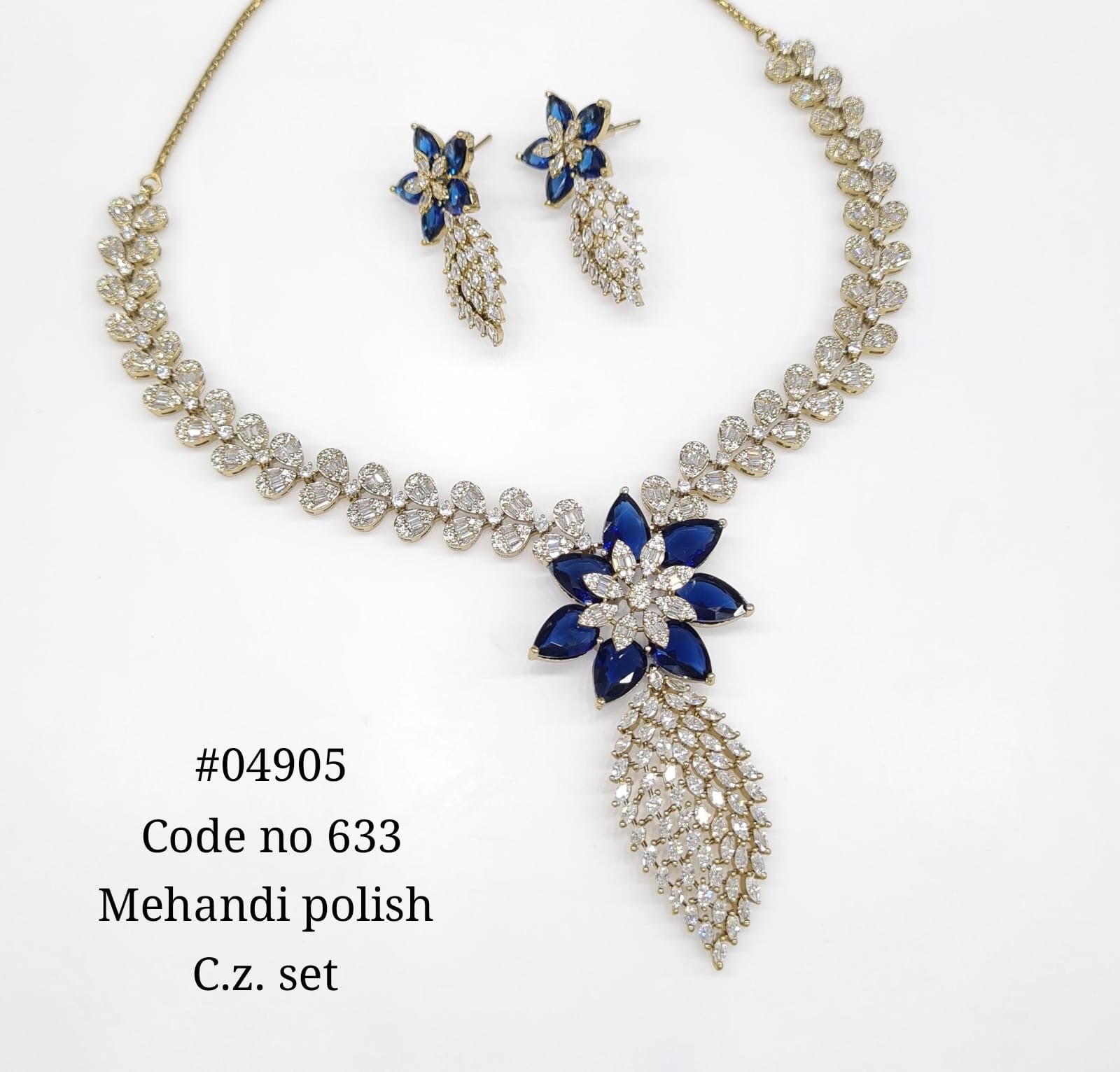 Cz Necklace 04905 - KRISHNA'S SWETA JEWELLERY
