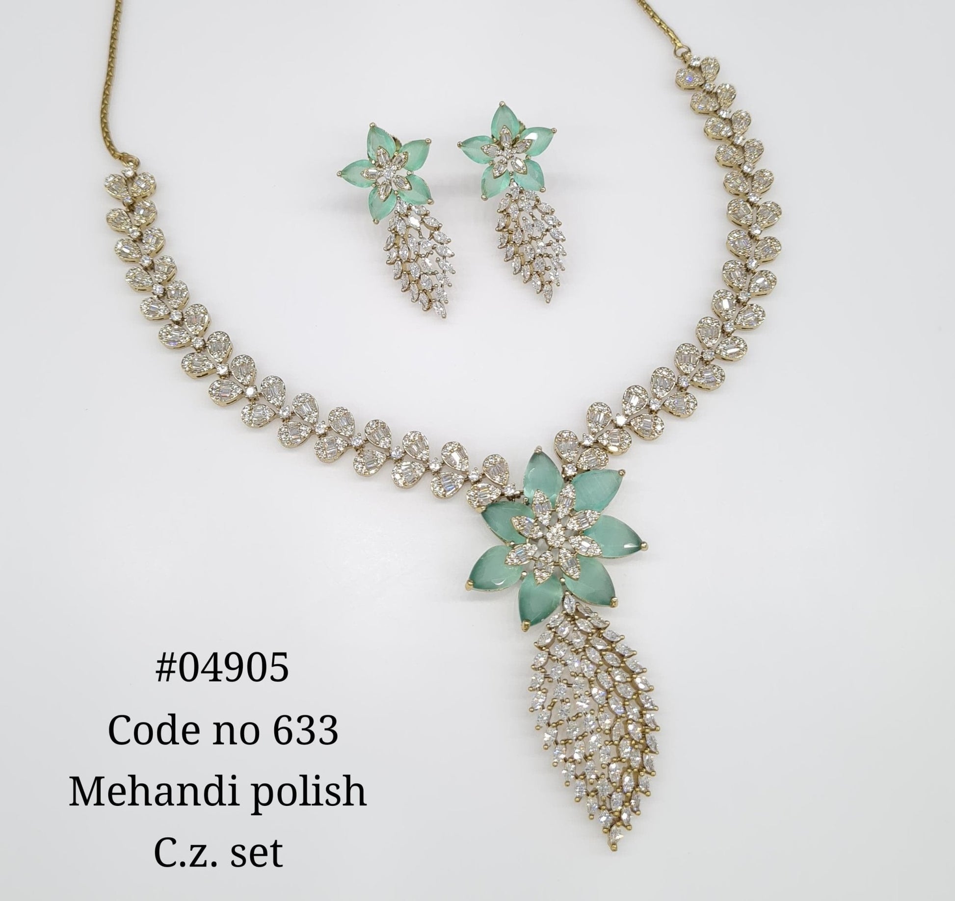 Cz Necklace 04905 - KRISHNA'S SWETA JEWELLERY