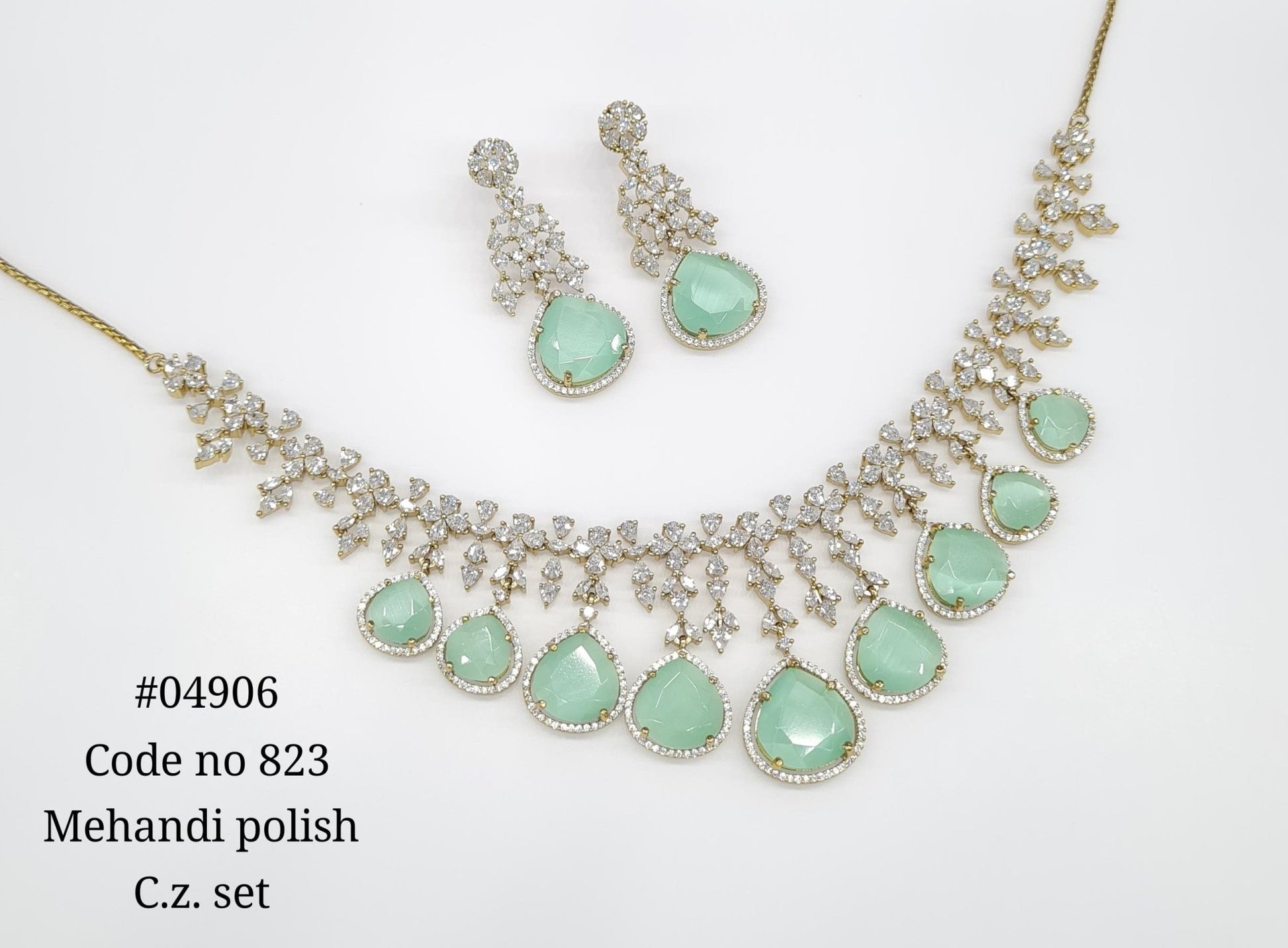 Cz necklace 04906 - KRISHNA'S SWETA JEWELLERY