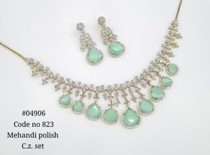 Cz necklace 04906 - KRISHNA'S SWETA JEWELLERY