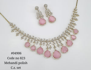 Cz necklace 04906 - KRISHNA'S SWETA JEWELLERY
