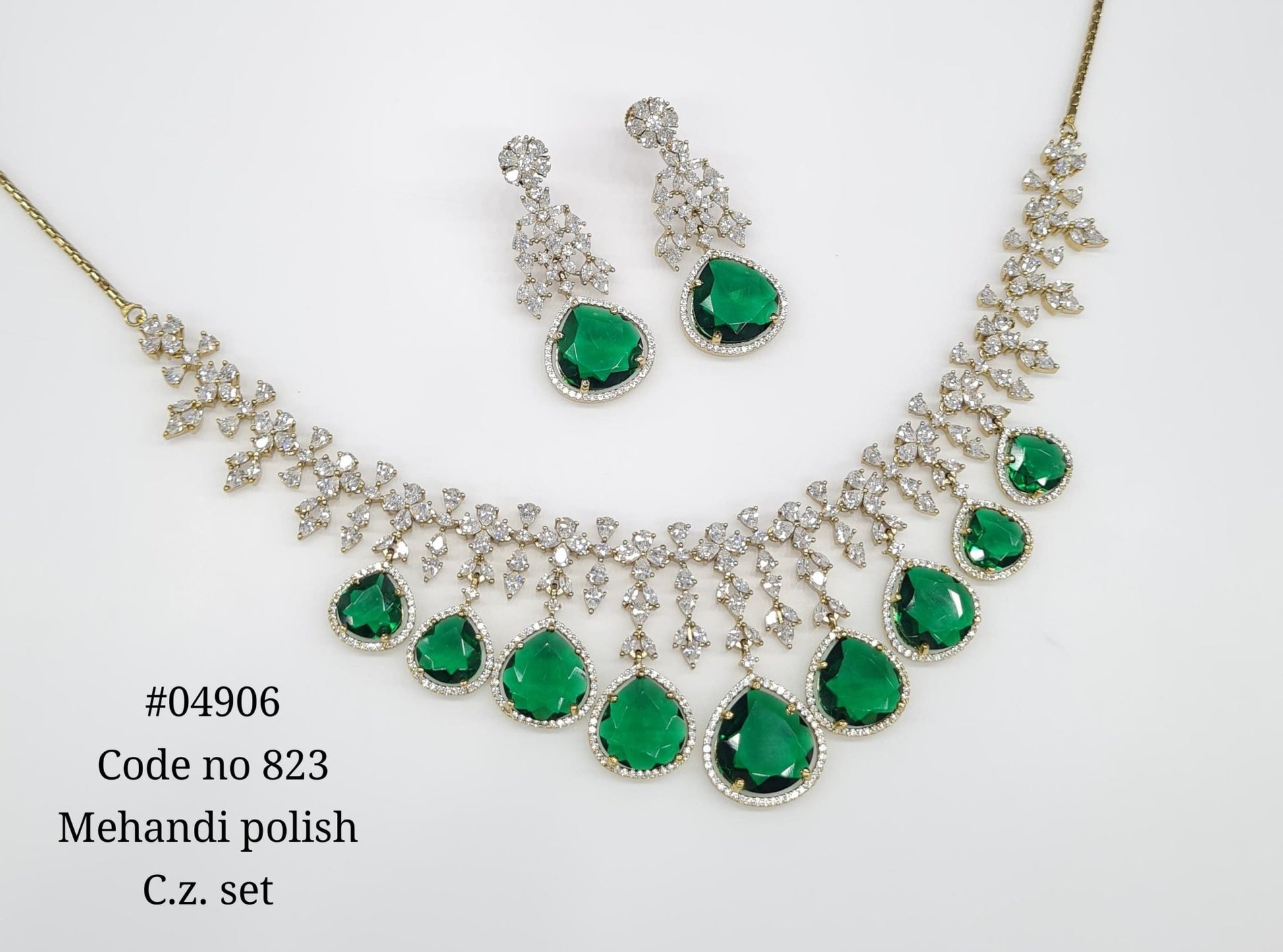 Cz necklace 04906 - KRISHNA'S SWETA JEWELLERY