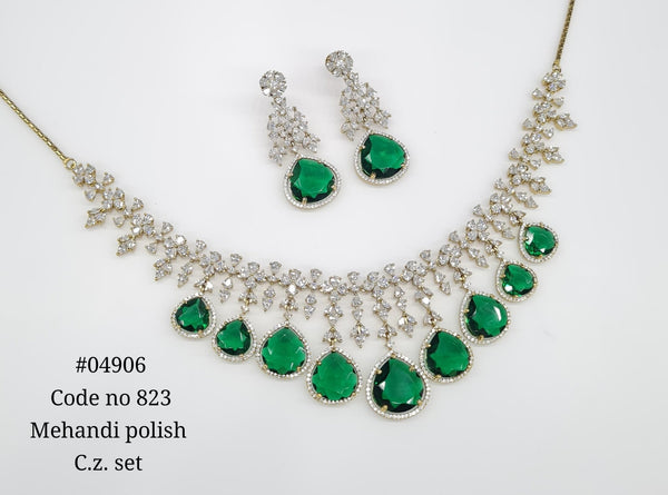 Cz necklace 04906 - KRISHNA'S SWETA JEWELLERY