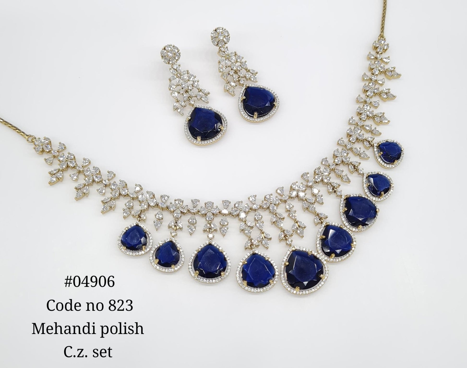 Cz necklace 04906 - KRISHNA'S SWETA JEWELLERY