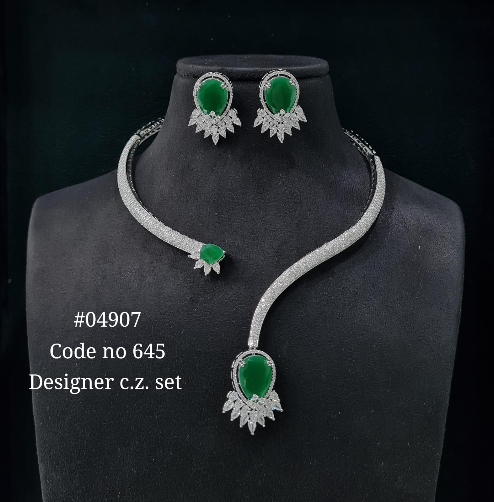 Cz Necklace 04907 - KRISHNA'S SWETA JEWELLERY